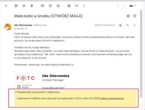 Gmail potwierdzenie odbioru jak ustawić FOTC