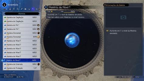 FINAL FANTASY VII REBIRTH obtendo a matéria Nível Up e um Elixir cura