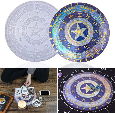 Amazon ECOB Resin Mold Tarot Divination Mat Rolling Tray Mold For