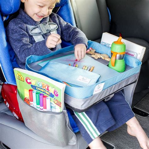 Kids Travel Tray Car Lap Desk Portable Activity Table For Lunch And