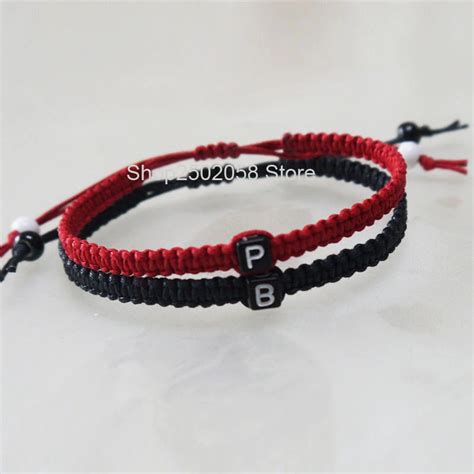 Pulseras A Juego Con Iniciales Personalizadas Para Novio Novia