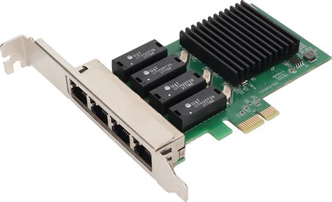 Placa De Rede PCIe Adaptador De Servidor Gigabit Ethernet De 4 Portas