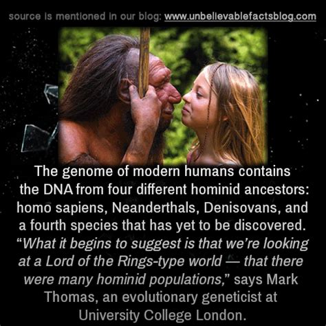 The genome of modern humans contains the DNA from four different ...