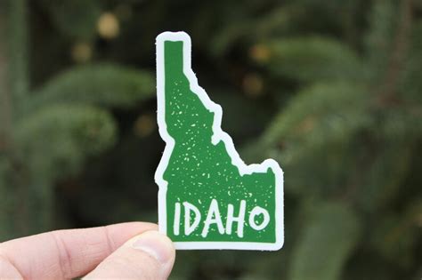 Idaho State Vinyl Sticker Idaho Sticker Idaho Idaho T Etsy