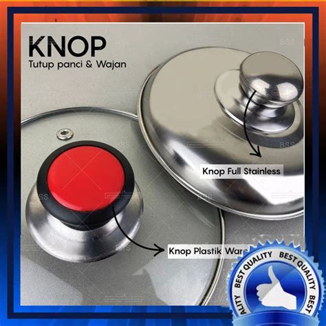 Knop Knob Pentolan Tutup Panci Kayu Stainless Pegangan Handle Tutup