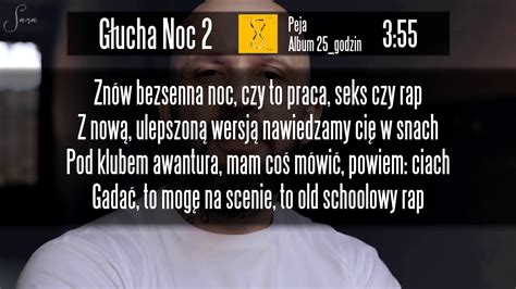 Peja Głucha Noc 2 Tekst YouTube