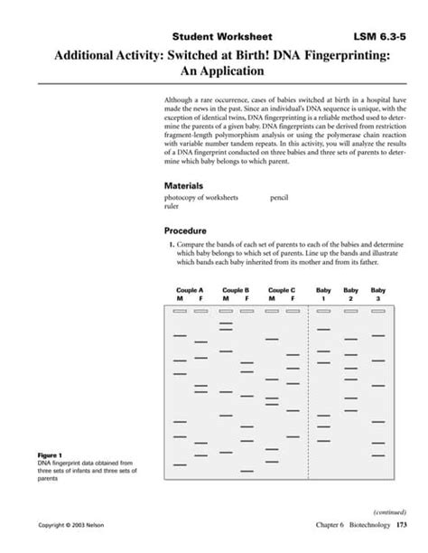 Dna Fingerprinting Guided Practice Pdf Worksheets Library