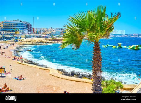 Bugibba malta beach hi-res stock photography and images - Alamy