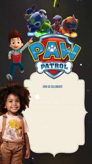 Paw Patrol Birthday Invitation Template Postermywall