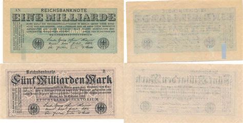 Deutsches Reich Deutschland Und Milliarden Mark Reichsbanknote