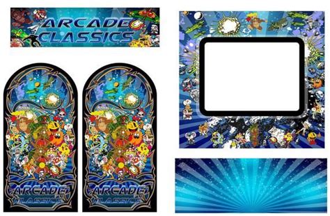 Mame Multicade Classics Side Art Arcade Cabinet Graphics Decals