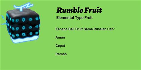 Beli Fruit Rumble Elemental Blox Fruits Roblox Terlengkap Dan