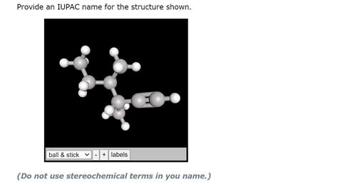 Solved Provide An Iupac Name For The Structure Shown Do Chegg