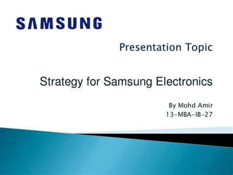 Strategy For Samsung