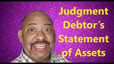 Judgment Debtors Statement Of Assets SC 133 YouTube