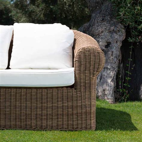 Divano Da Giardino Posti Design Lusso In Rattan Sintetico