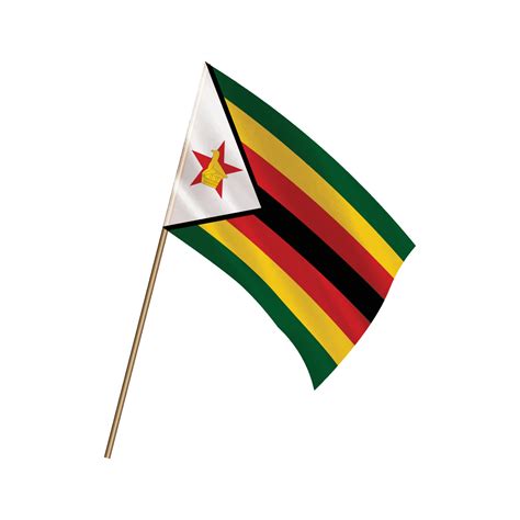 Zimbabwe flag isolated on white.Waving flag of Zimbabwe 22226510 Vector ...