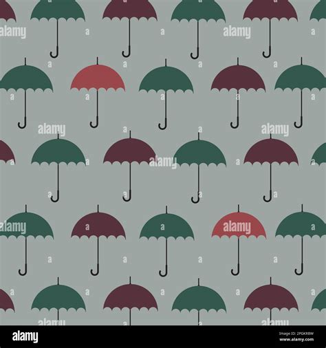 Red And Black Umbrellas Pattern Background Vector Stock Vector Image