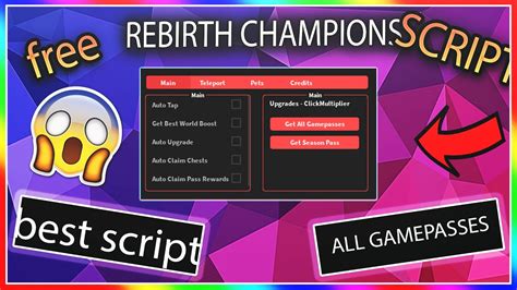 Rebirth Champions X SCRIPT ALL GAMEPASSES FREE SEASON PASS AUTO