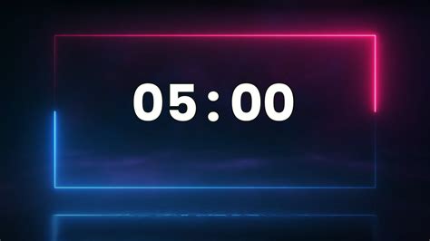 5 Minutes Timer Neon Design Countdown Alarm 5 Min YouTube