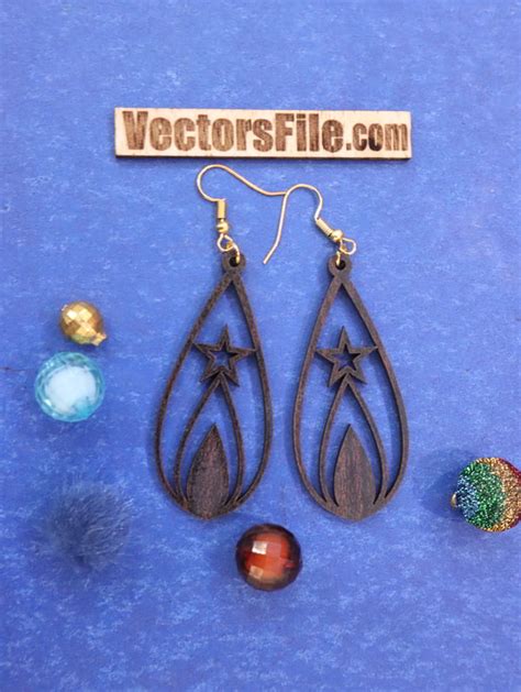 Laser Cut Wooden Earring Template Beautiful Wooden Jewelry Cdr And Svg File Free Download