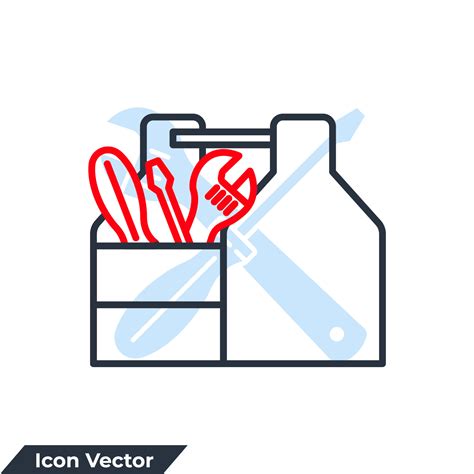 toolbox icon logo vector illustration. Tool box symbol template for ...