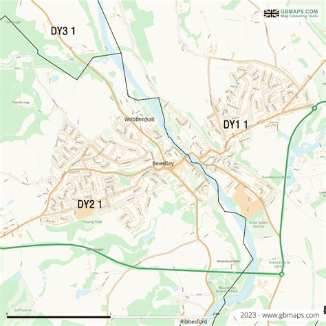 Bewdley Vector Street Map