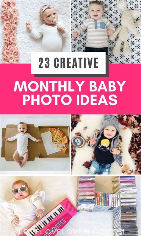 Unique Monthly Baby Photo Ideas Monthly Baby Photos Baby Month By