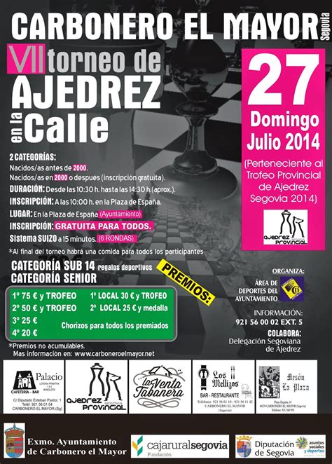 Ajedrez Cu Llar Vii Torneo De Ajedrez En La Calle Carbonero El Mayor