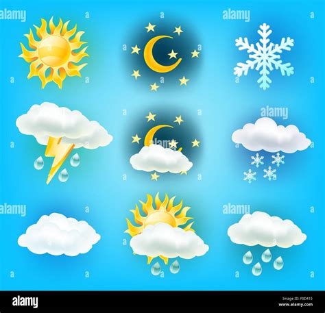 Weather Symbols High Resolution Stock Photography and Images - Alamy