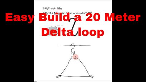 Build A Easy 20 Meter Delta Loop Part Of The Antenna Is On Ground How