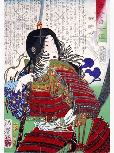 Japanese Ukiyo E Woodblock Print Of The Great Female Samurai Tomoe