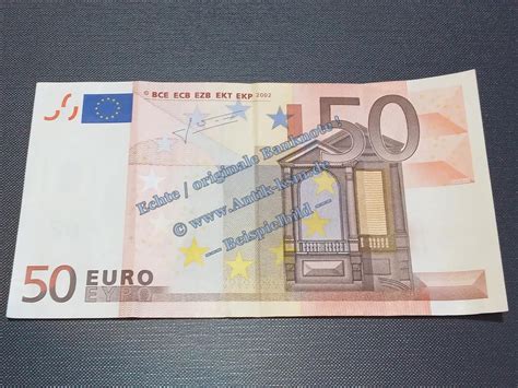 Deutschland Euro Banknote Deutschland 50 Euro Fehldruck In L Gbr