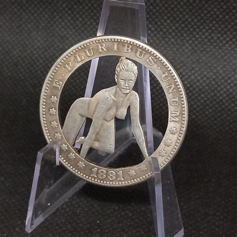 Hand Cut Hobo Coin Sexy Anime Girl Stripper Hentai Cosplay Etsy