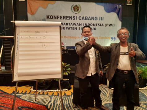 Konfercab PWI Sidoarjo Mustain Terpilih Jadi Ketua Periode 2022 2025