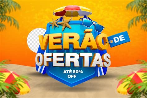 Etiqueta D Verano De Ofertas En Brasil Renderizar Plantilla D En