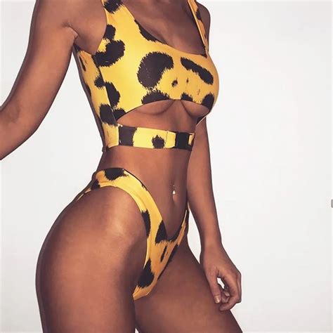 Colors Leopard Bather Sexy Bikini Set Swimwear Female Two Pieces