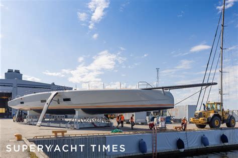 Radical 34m foil-assisted Baltic custom yacht Raven nears launch