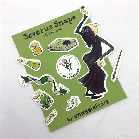 Severus Snape Sticker Set Etsy