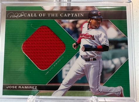 2022 Topps X Derek Jeter Call Of The Captain Jersey Relic Jose Ramirez