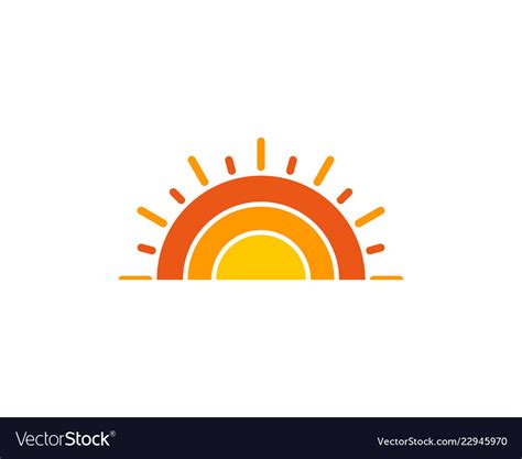 Sun Logo Icon Design Royalty Free Vector Image