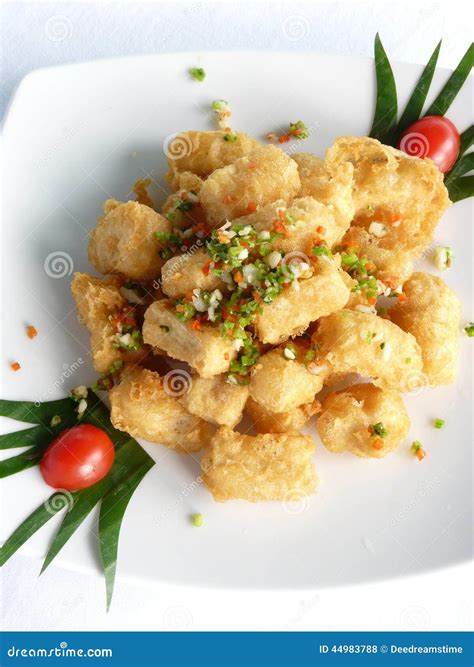 Deep Fried Bean Curd With Spicy Salt Stock Photo Image Of Snack