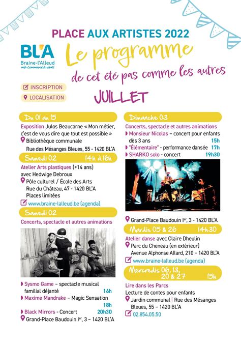 Calam O Place Aux Artistes Programme