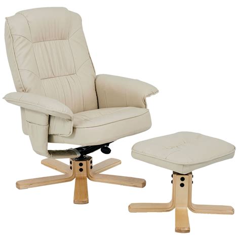 Fauteuil De Relaxation Inclinable Avec Repose Pieds Pouf Rev Tement