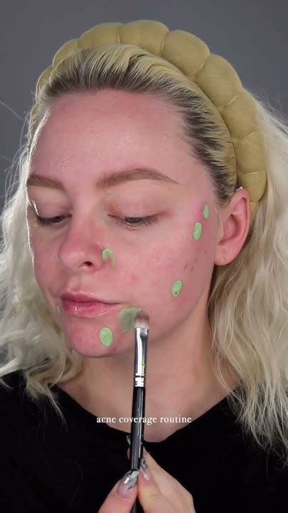 Acne Coverage Makeup Routine Green Color Correction Tutorial 💚 Youtube