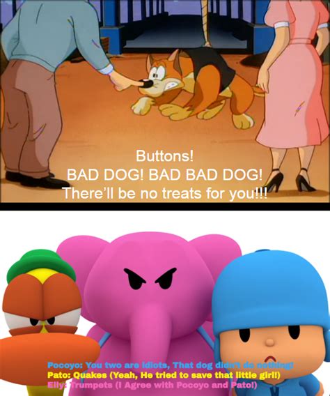 Pocoyo, Pato and Elly are angry at Mindy's Parents by zmcdonald09 on DeviantArt