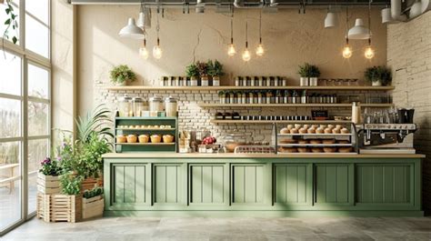 Premium Photo | Stylish korean cafe interior design Ai Generative