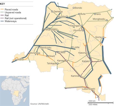 Liste des routes nationales de la République démocratique du Congo