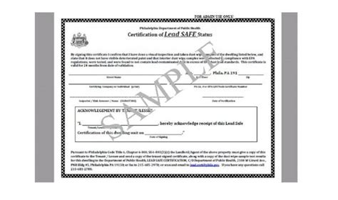 LEAD SAFE CERT SAMPLE - Bay Hill Environmental, LLC