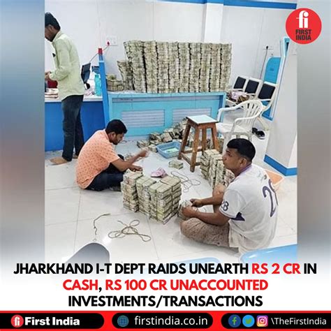 First India On Twitter Jharkhand I T Dept Raids Unearth Rs 2 Cr In